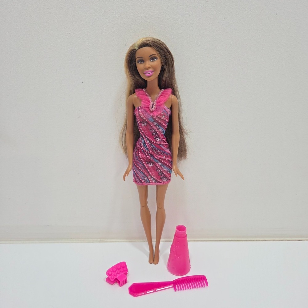 2013 Barbie Hair Tattoos Doll by Mattel MIB African American AA W/ Dress